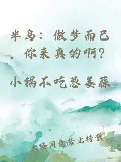 半岛：做梦而已，你来真的啊？